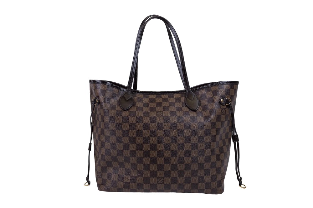 Louis Vuitton Brown Neverfull MM Tote Damier Ebene Coated Canvas Gold Hardware